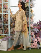 2 Pcs Women's Stitched Swiss Lawn Printed Co-Ord Set