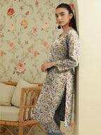 Printed Dobby Lawn 2Pcs Yellow Suit