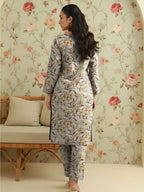 Printed Dobby Lawn 2Pcs Yellow Suit
